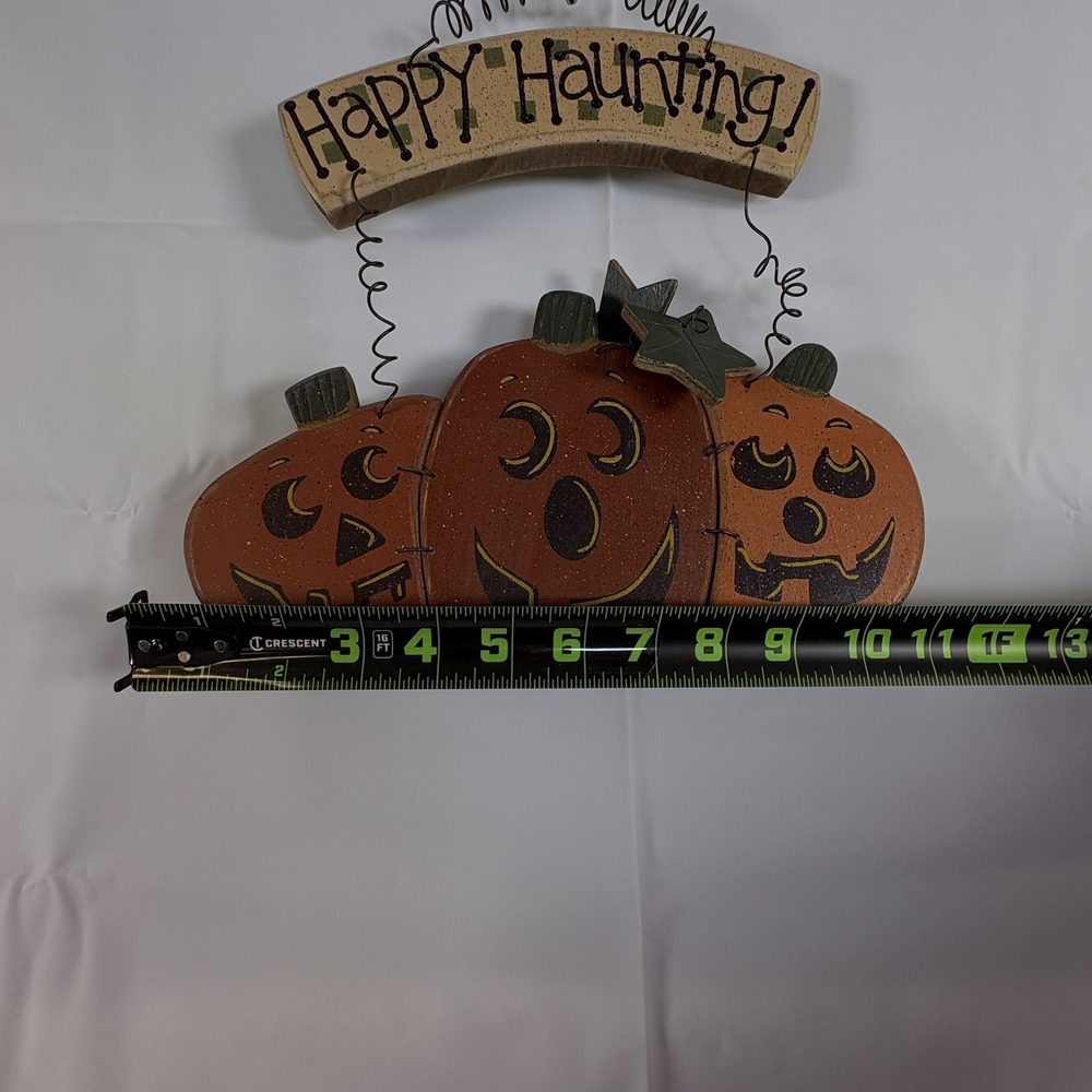 Happy Fall! Pumpkin / Happy Haunting Halloween Wooden Decoration Dual-Sided Sign